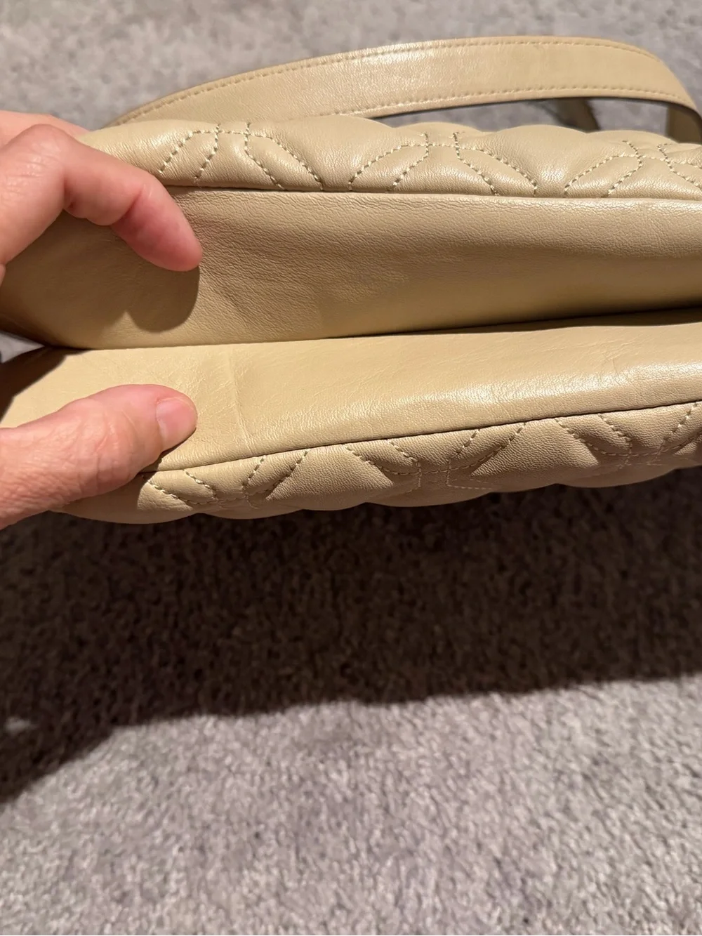 kate spade Quilted Cream Shoulder Bag